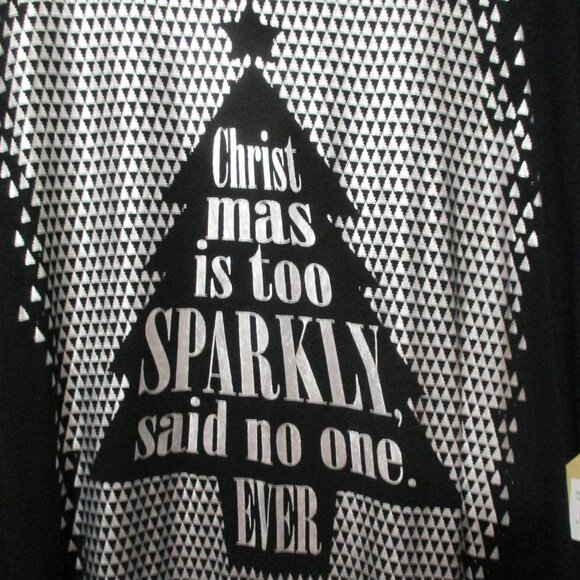 Magical Season top NEW Christmas lightweight stretchy black pullover size 1x - Picture 3 of 11